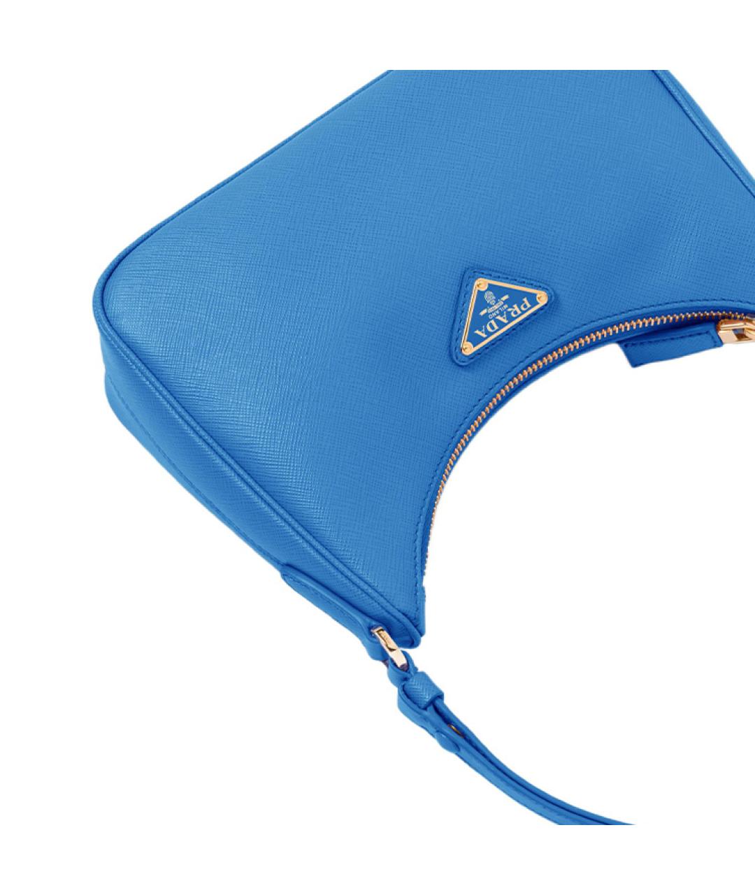 PRADA Синяя кожаная сумка через плечо, фото 6