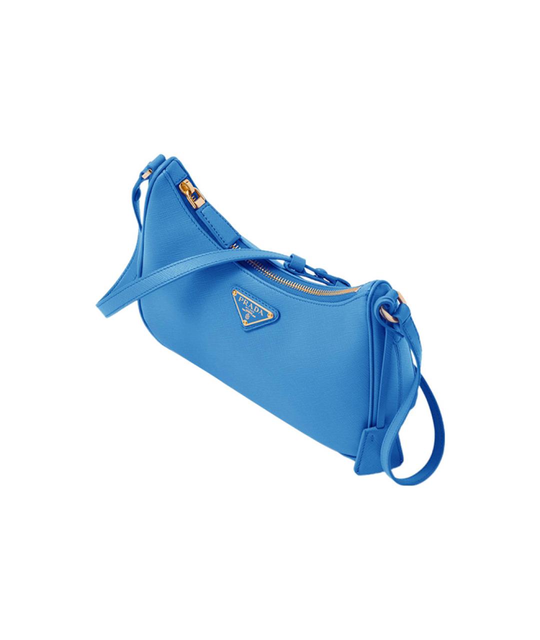 PRADA Синяя кожаная сумка через плечо, фото 2