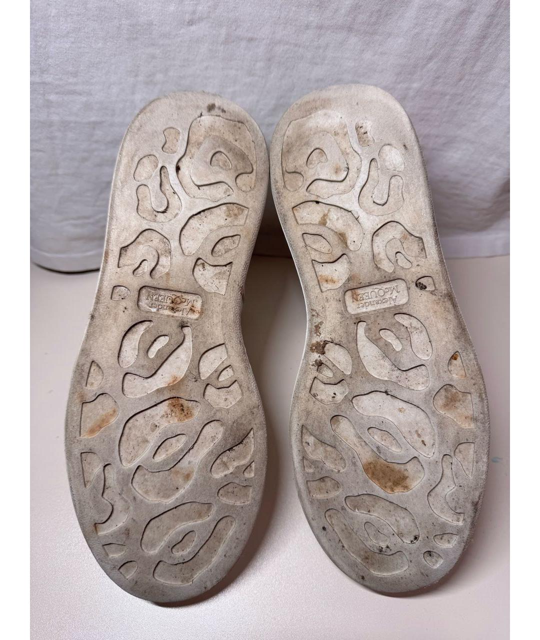 ALEXANDER MCQUEEN Белые кожаные кеды, фото 8