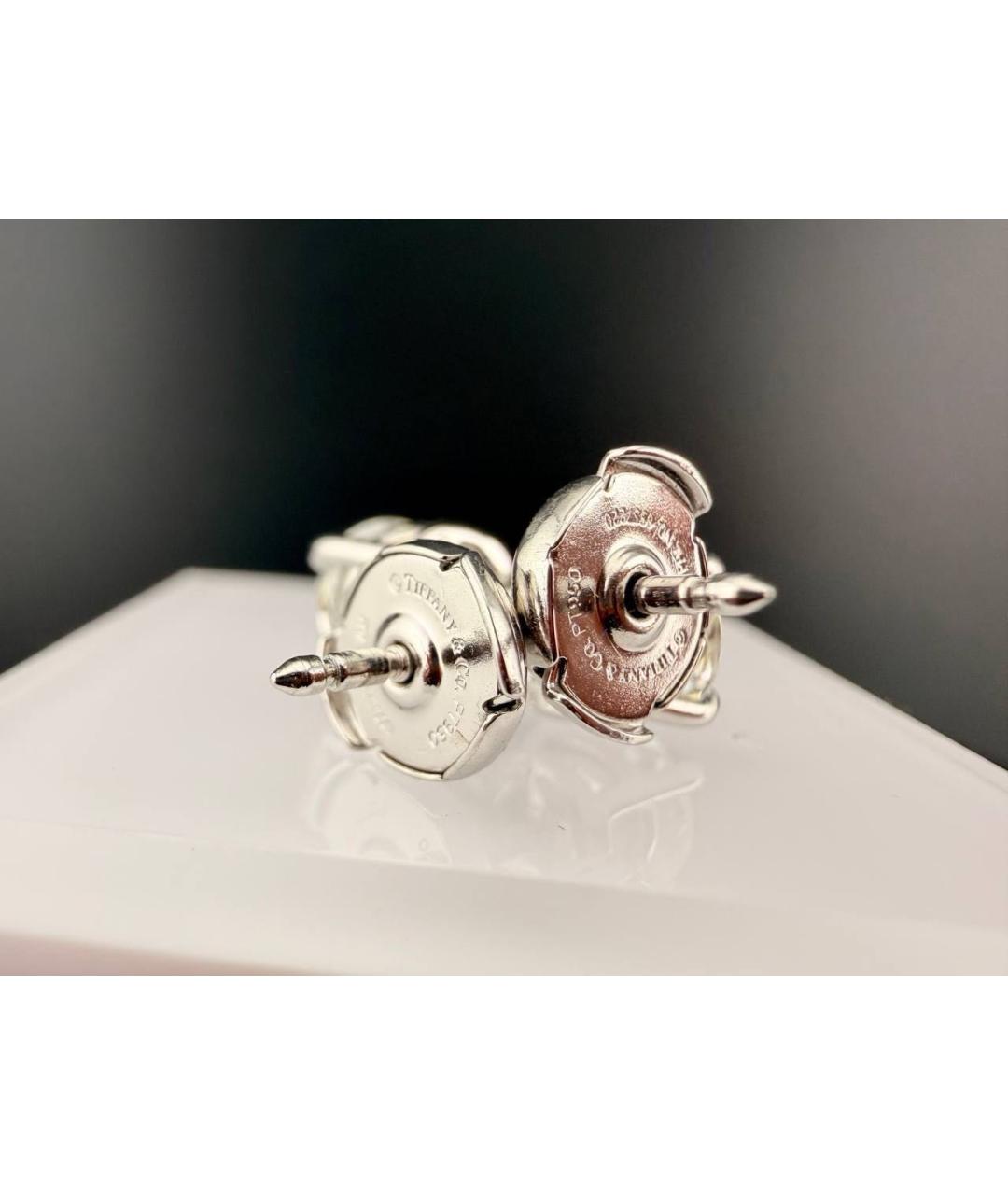 TIFFANY&CO Серебряные платиновые серьги, фото 4