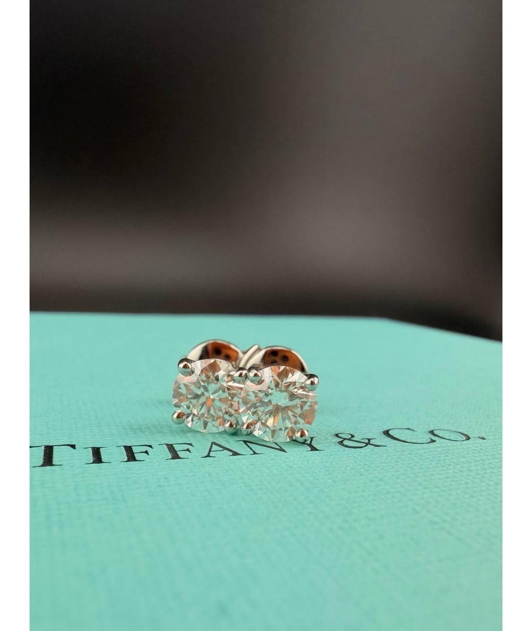 TIFFANY&CO Серебряные платиновые серьги, фото 8