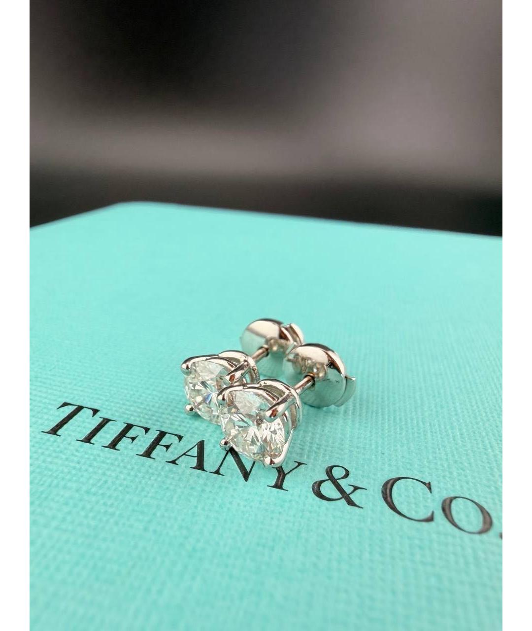 TIFFANY&CO Серебряные платиновые серьги, фото 7