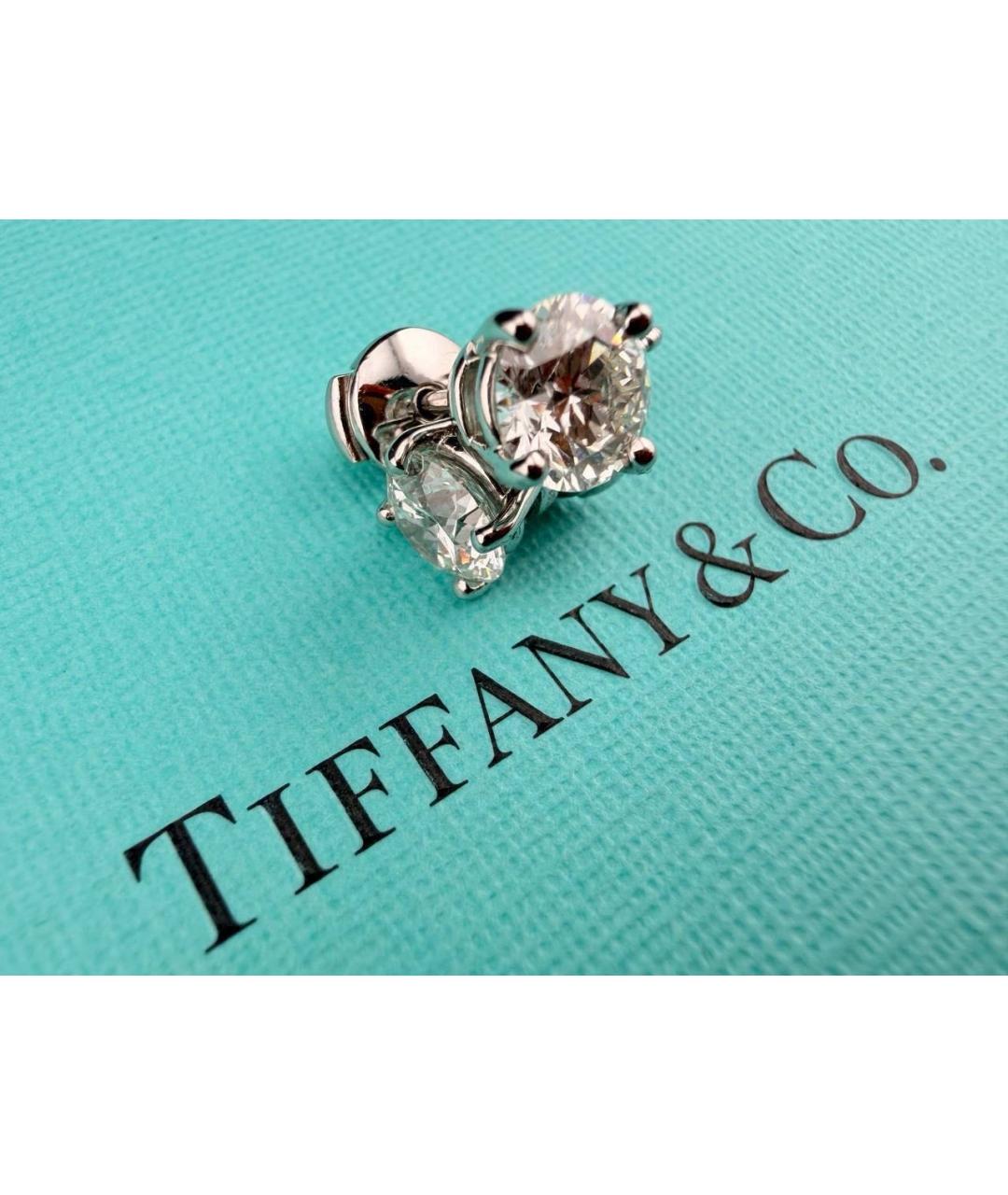 TIFFANY&CO Серебряные платиновые серьги, фото 6
