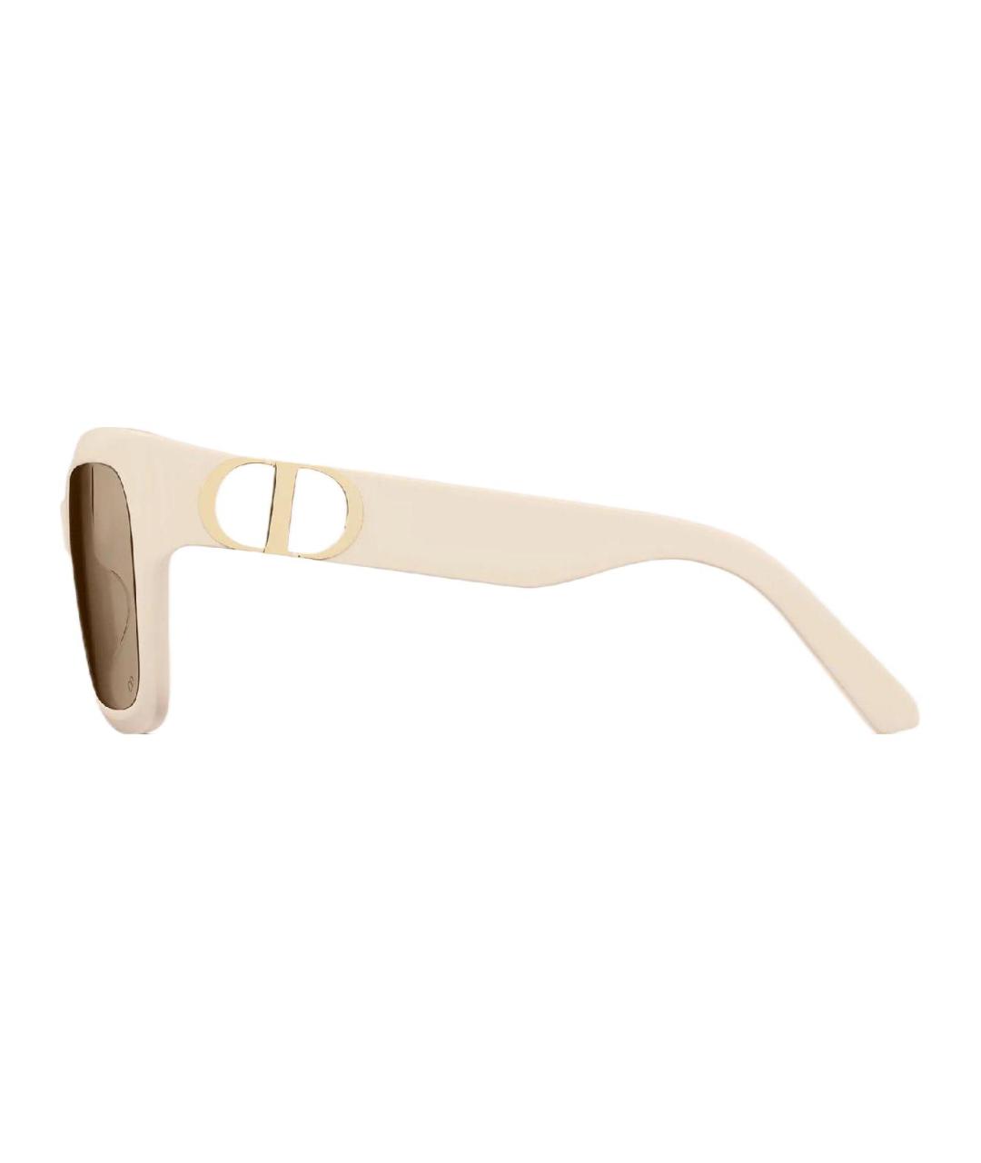 CHRISTIAN DIOR Бежевые пластиковые солнцезащитные очки, фото 3