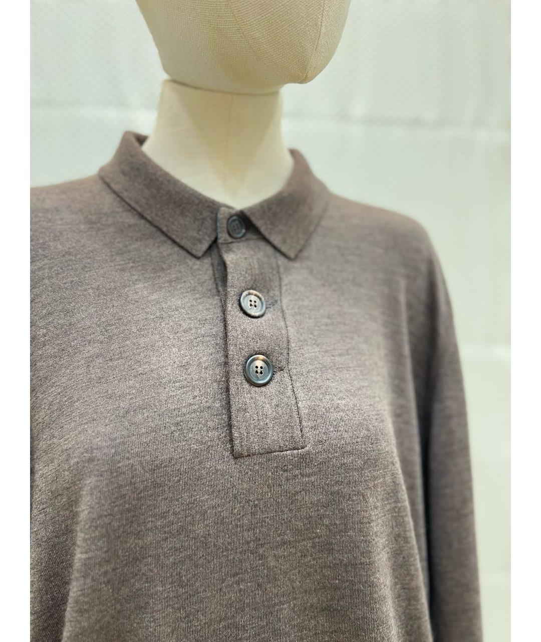 BRUNELLO CUCINELLI Коричневый шерстяной джемпер / свитер, фото 2