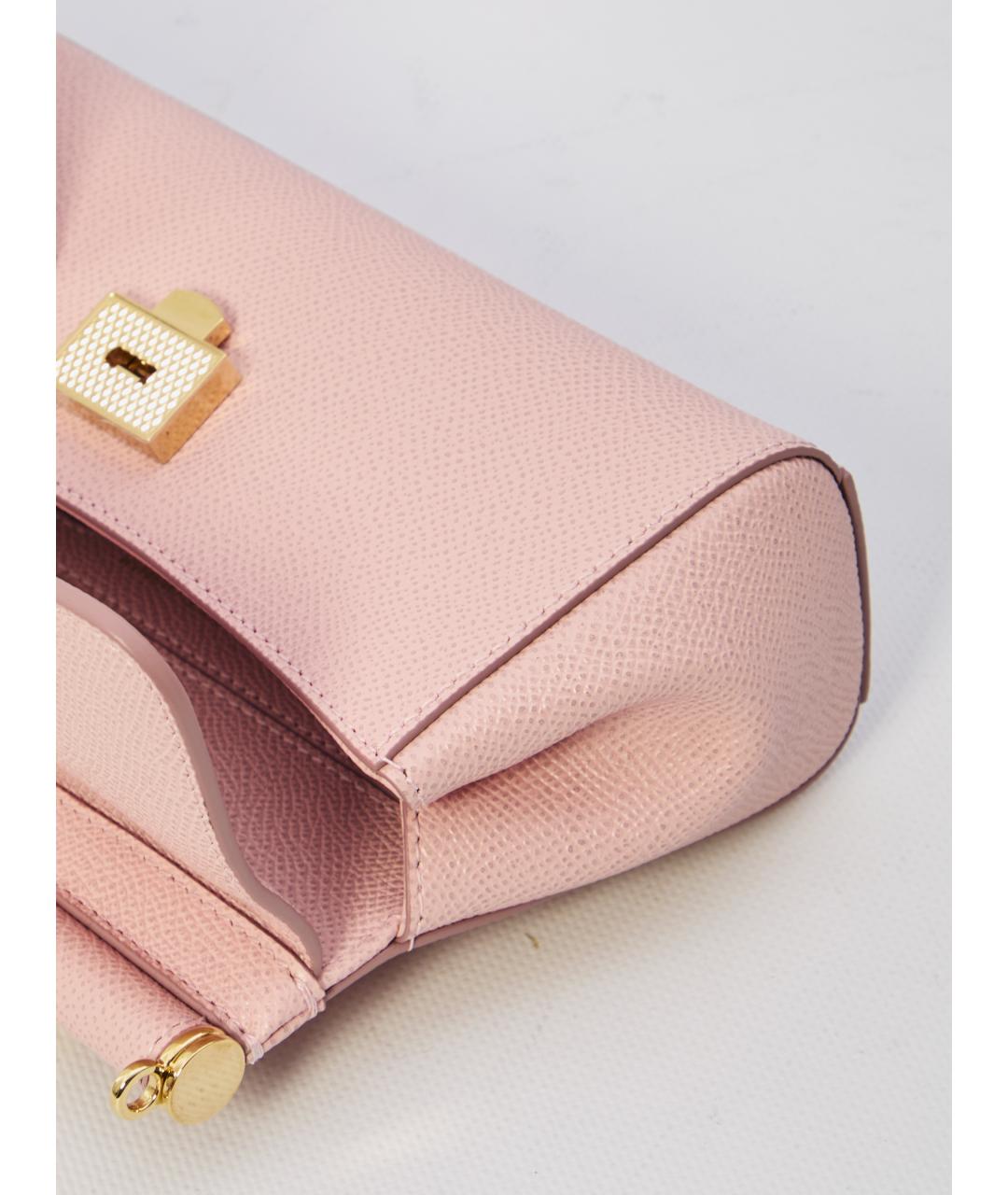 DOLCE&GABBANA Розовая кожаная сумка тоут, фото 4