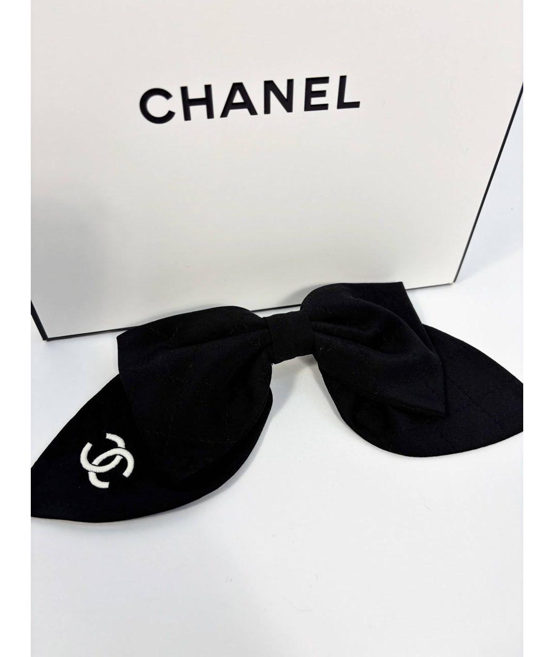 CHANEL Черная заколка, фото 4