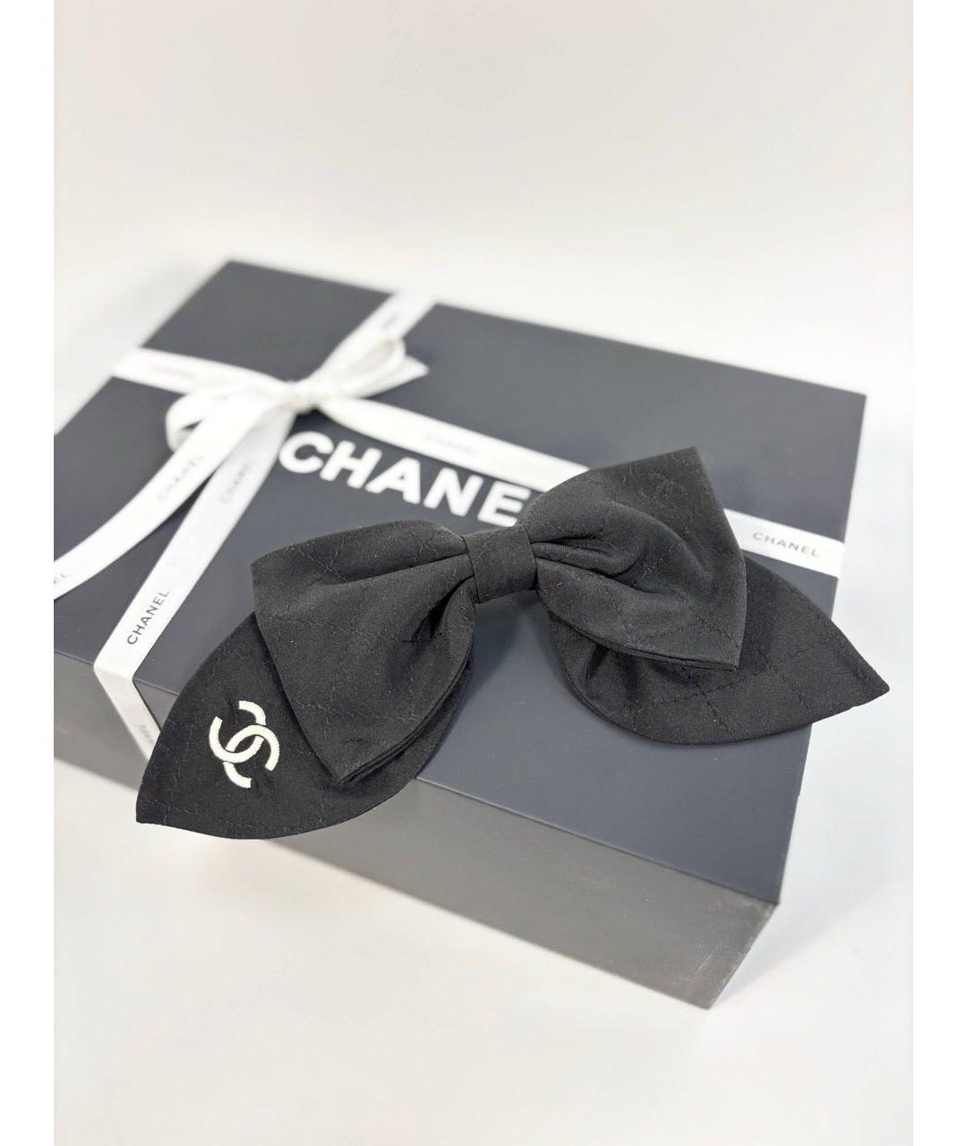 CHANEL Черная заколка, фото 3