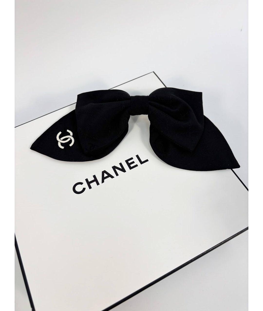 CHANEL Черная заколка, фото 5