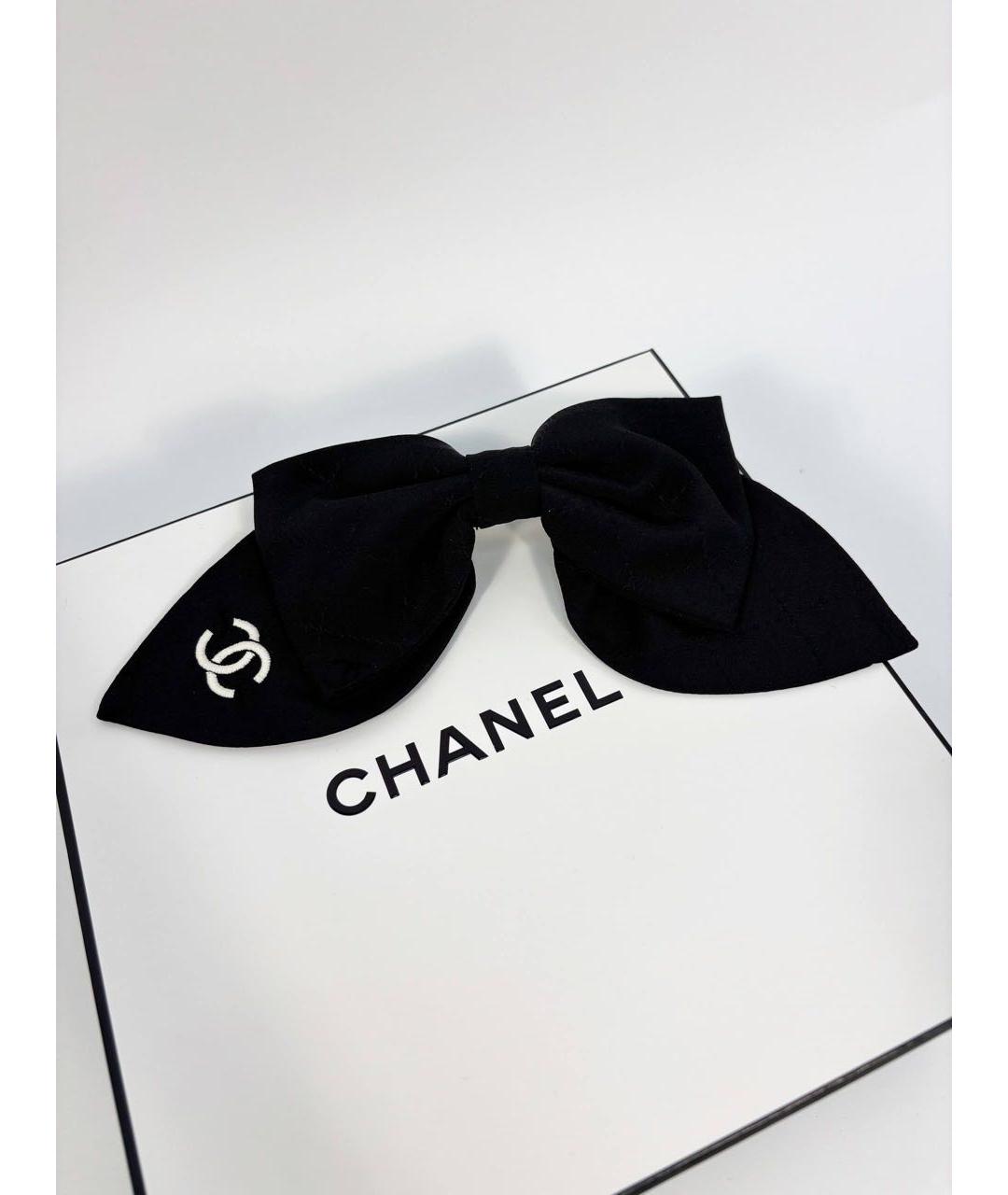 CHANEL Черная заколка, фото 2