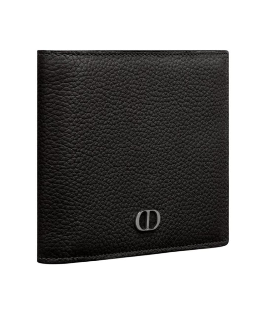 CHRISTIAN DIOR Черный кожаный кошелек, фото 2