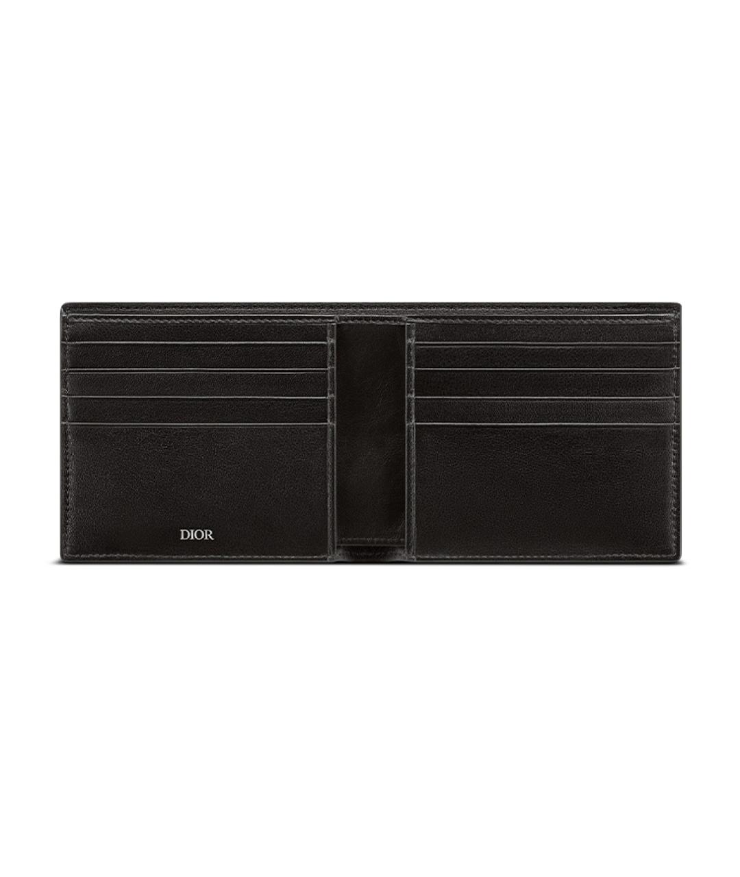 CHRISTIAN DIOR Черный кожаный кошелек, фото 4