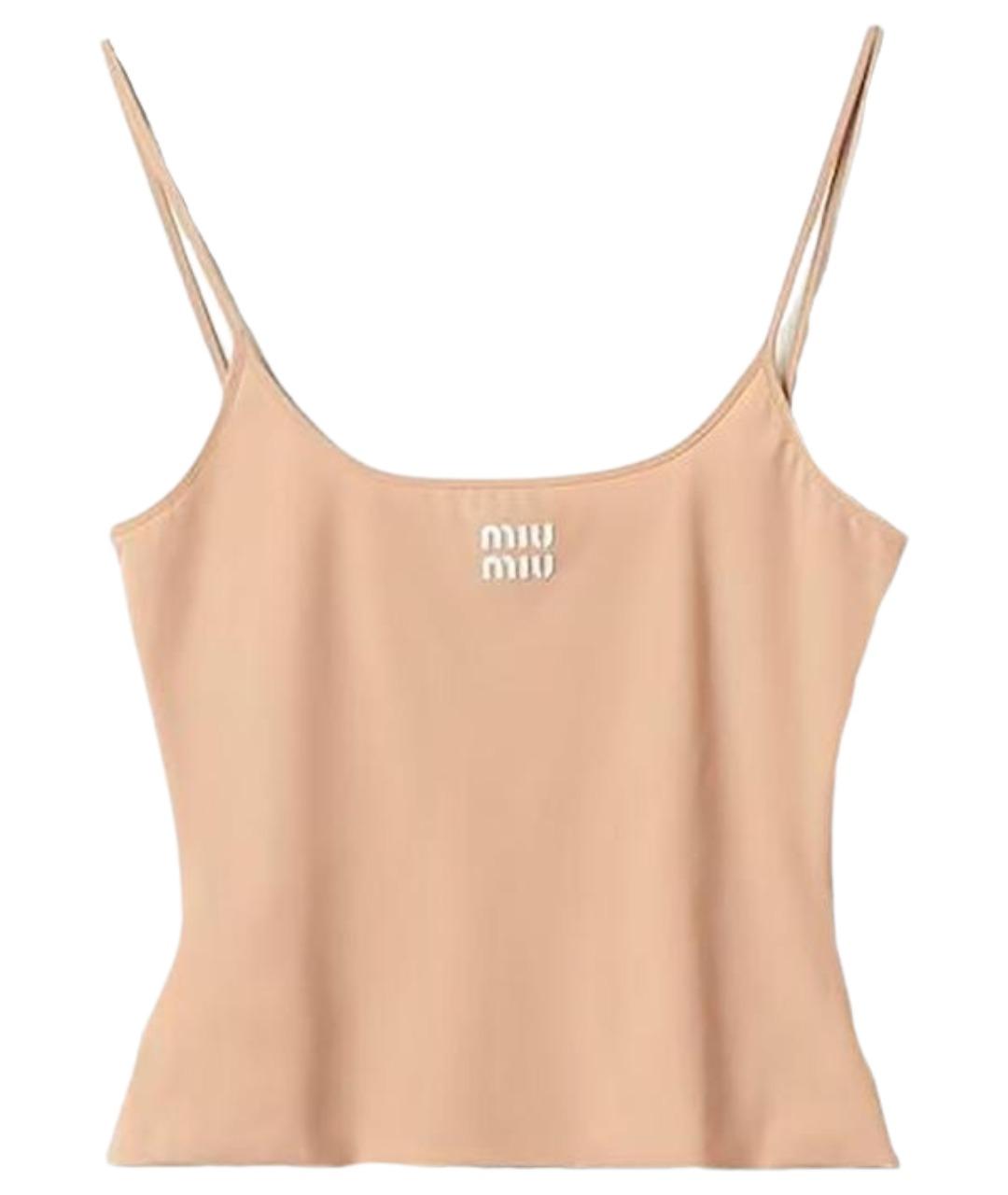 MIU MIU Бежевая майка, фото 1