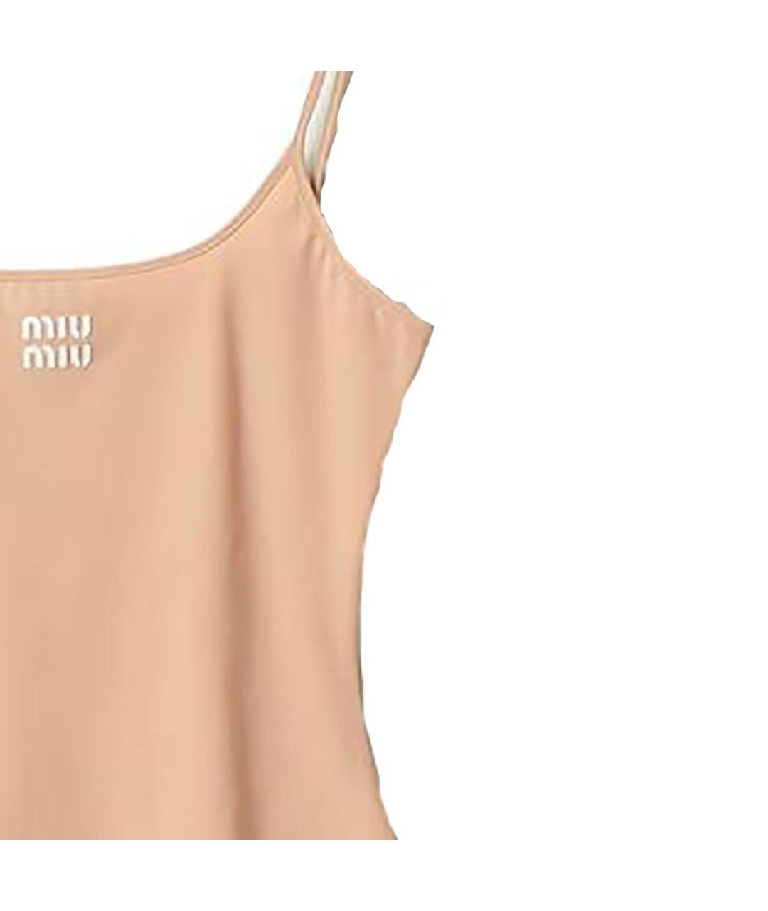 MIU MIU Бежевая майка, фото 6