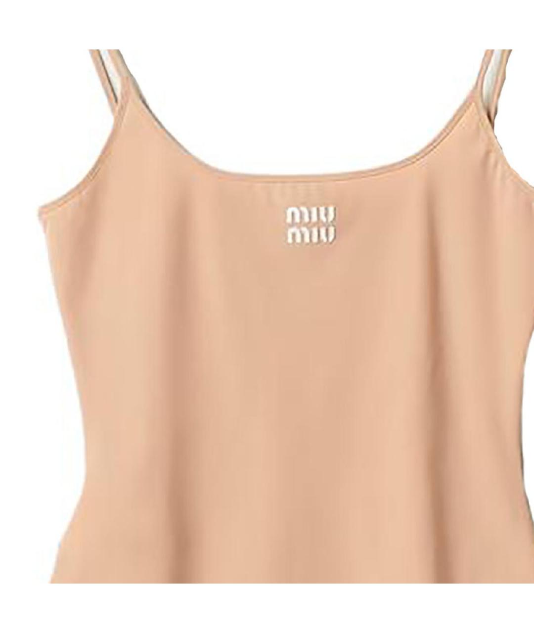 MIU MIU Бежевая майка, фото 5