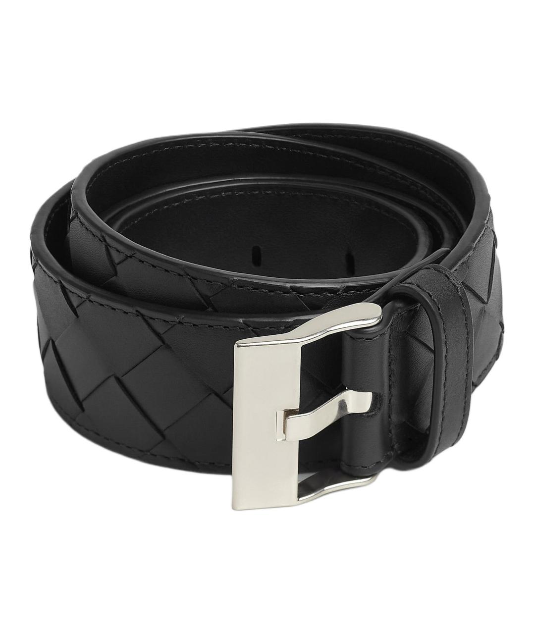 BOTTEGA VENETA Черный кожаный ремень, фото 1