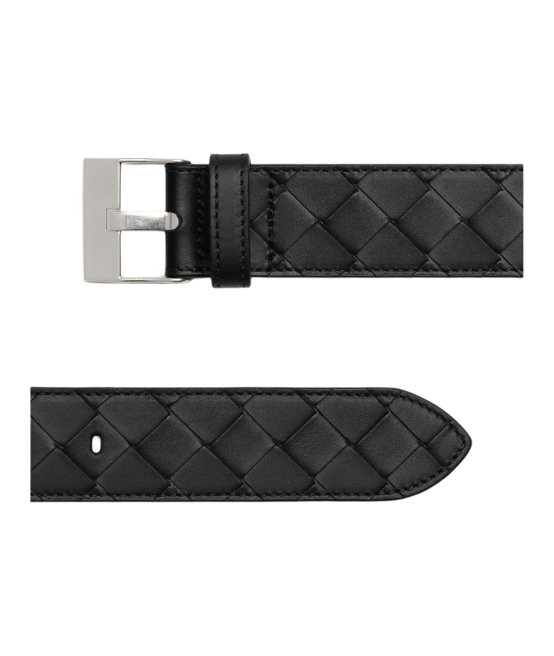 BOTTEGA VENETA Черный кожаный ремень, фото 3