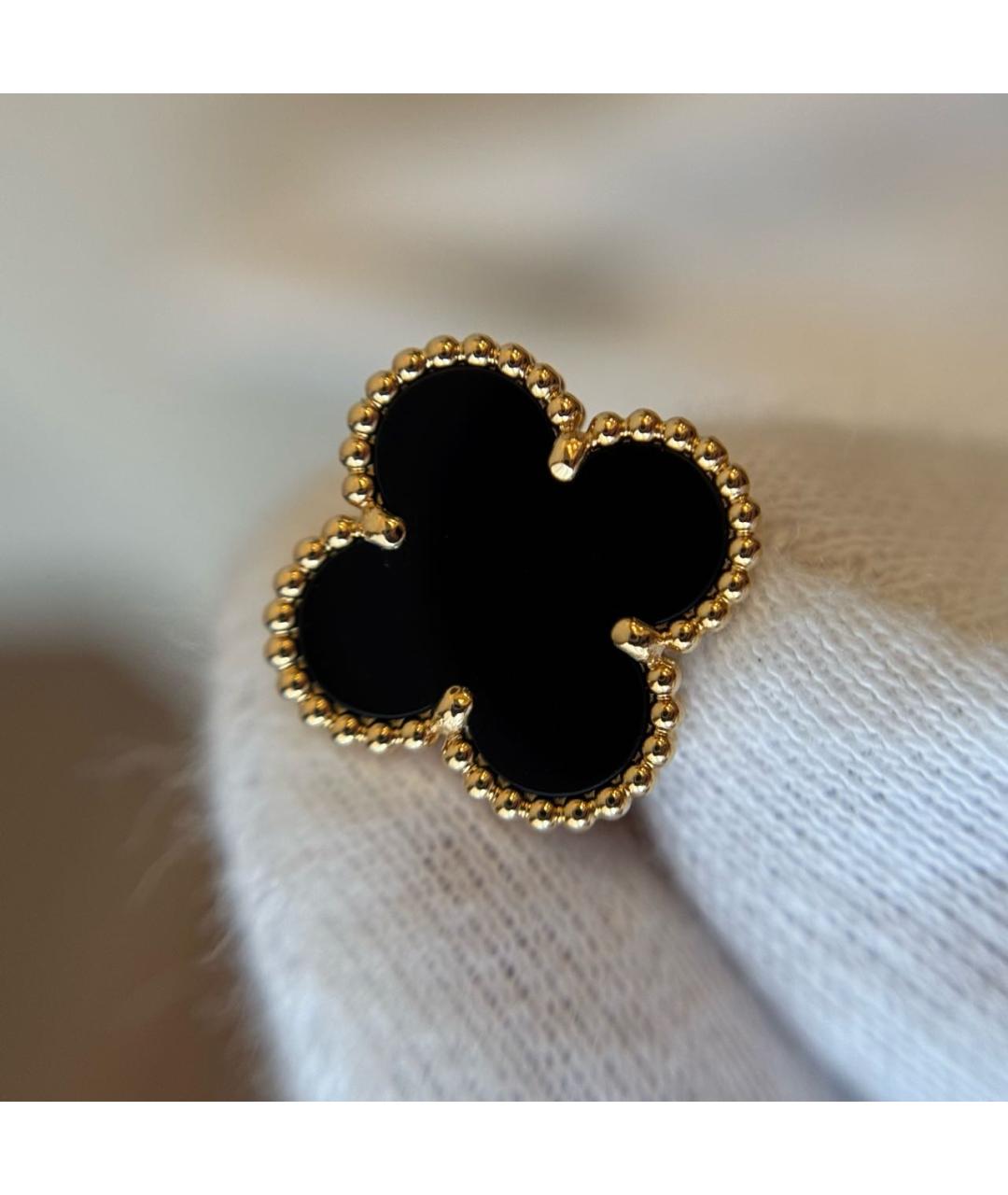 VAN CLEEF & ARPELS Черные серьги из розового золота, фото 4