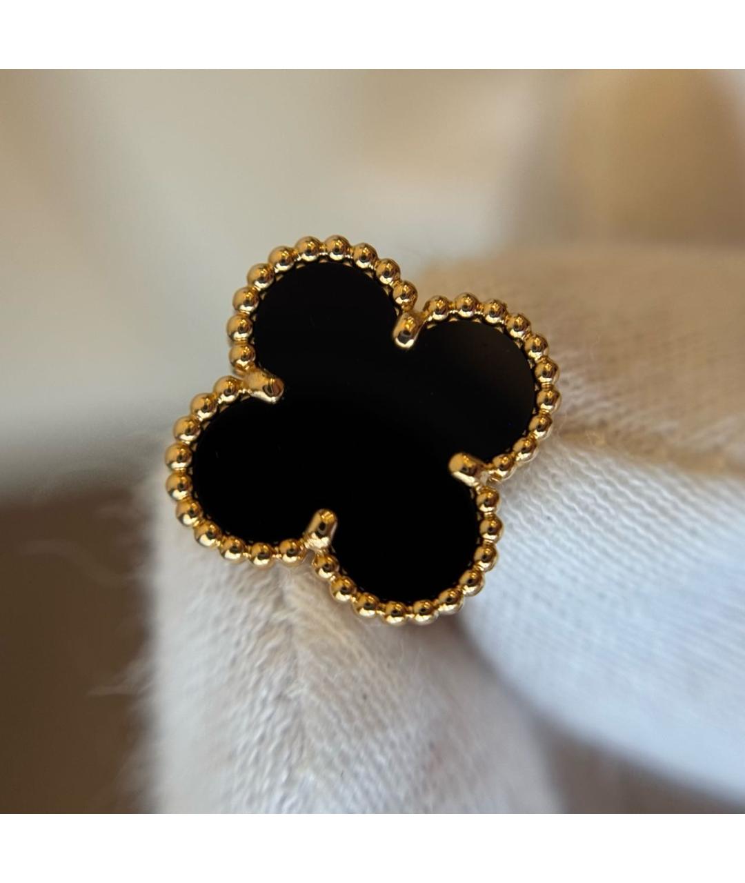 VAN CLEEF & ARPELS Черные серьги из розового золота, фото 5