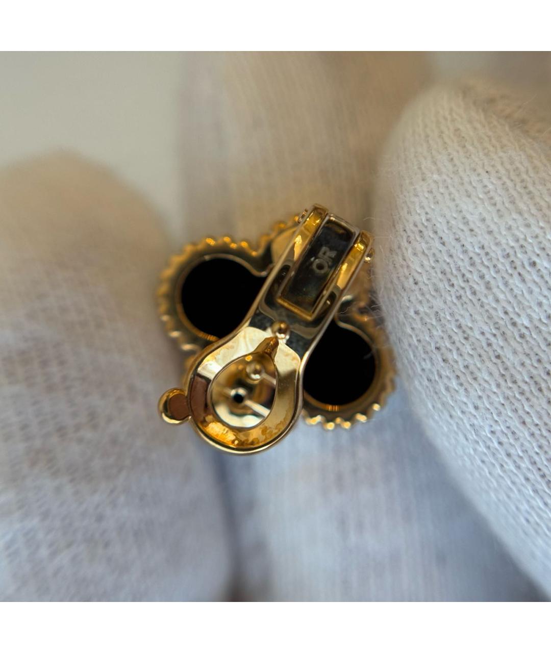 VAN CLEEF & ARPELS Черные серьги из розового золота, фото 6