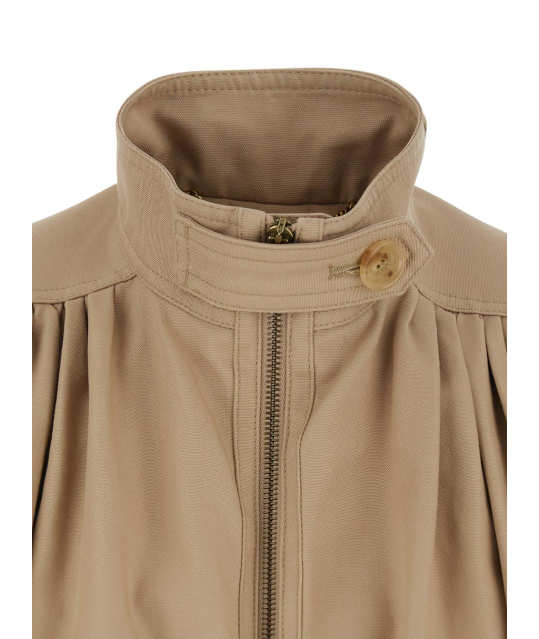 CHLOE Бежевая хлопковая куртка, фото 3