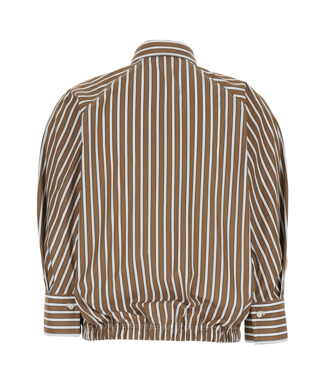 BRUNELLO CUCINELLI Коричневая хлопковая рубашка, фото 2