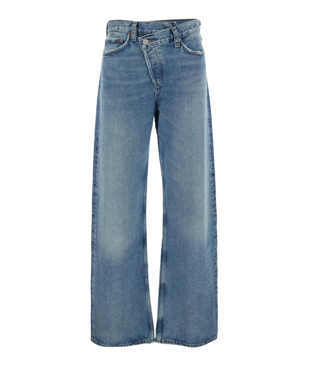 AGOLDE Синие хлопковые прямые джинсы, фото 1