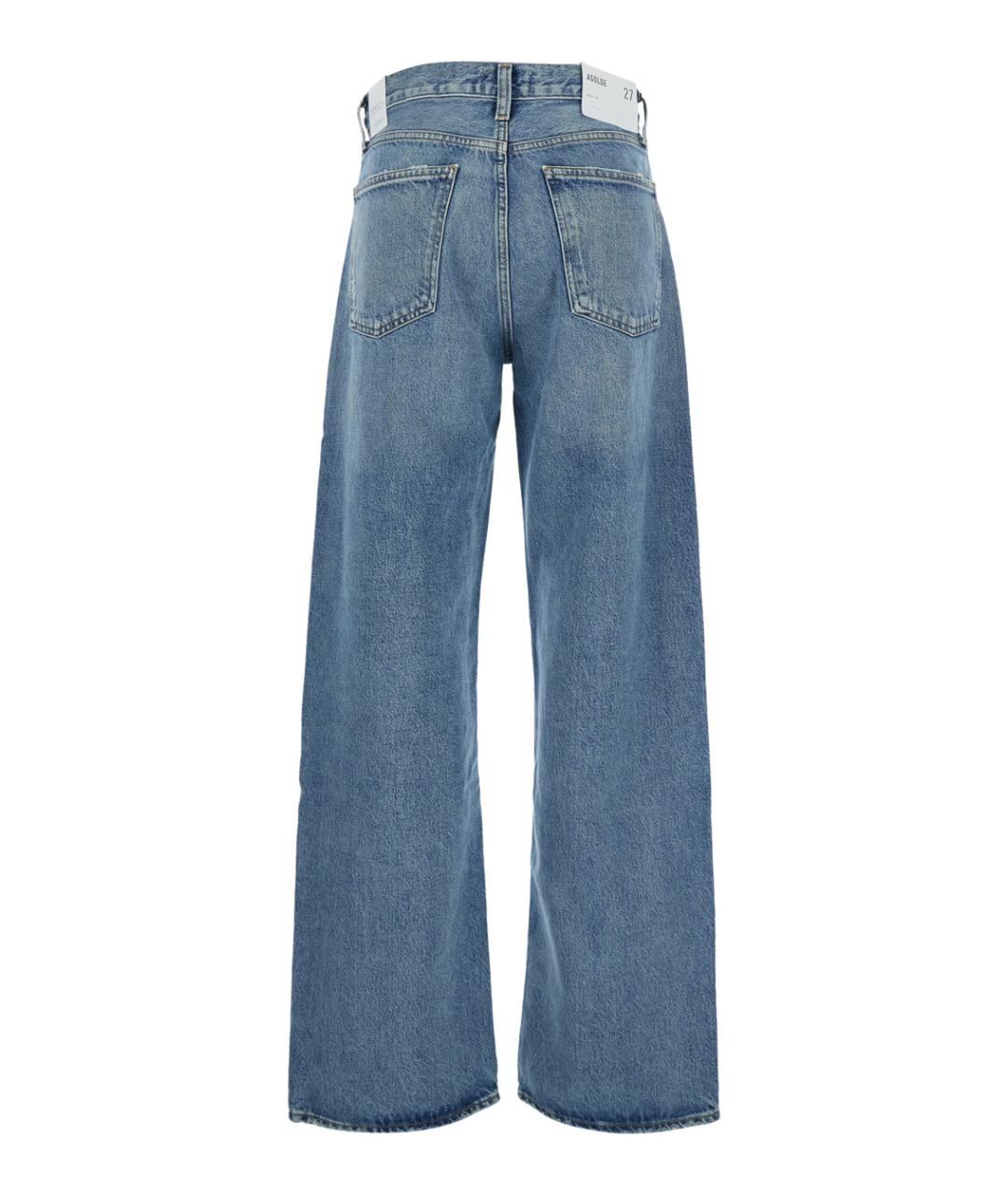 AGOLDE Синие хлопковые прямые джинсы, фото 2