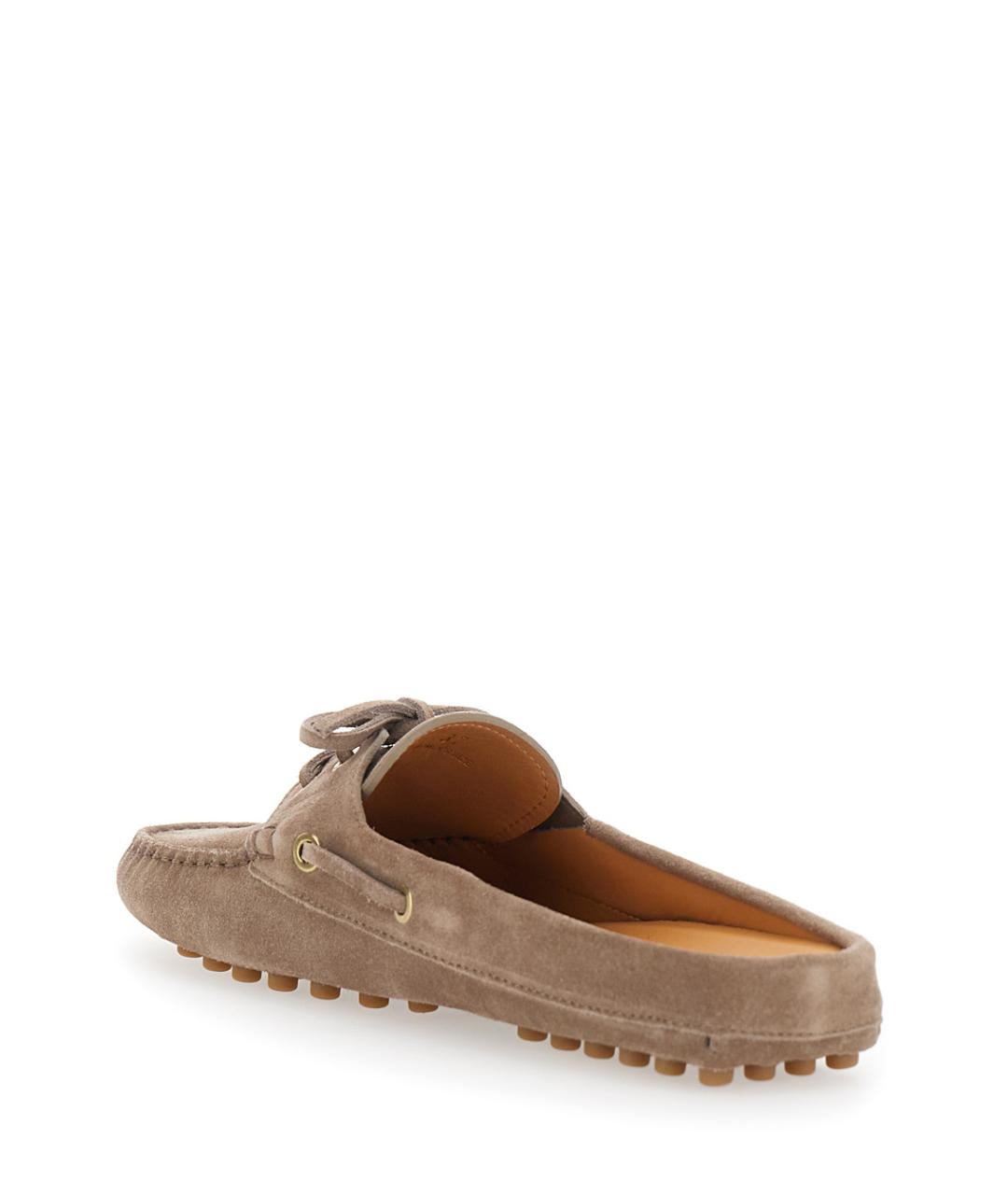 TOD'S Бежевые замшевые мюли, фото 3