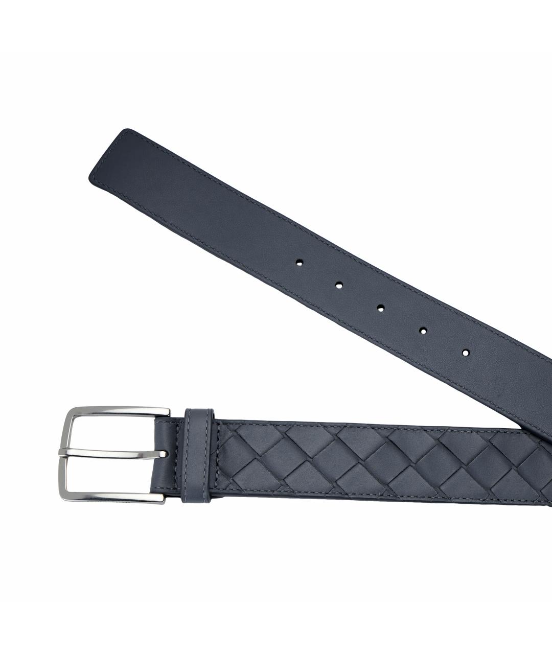 BOTTEGA VENETA Серый кожаный ремень, фото 4