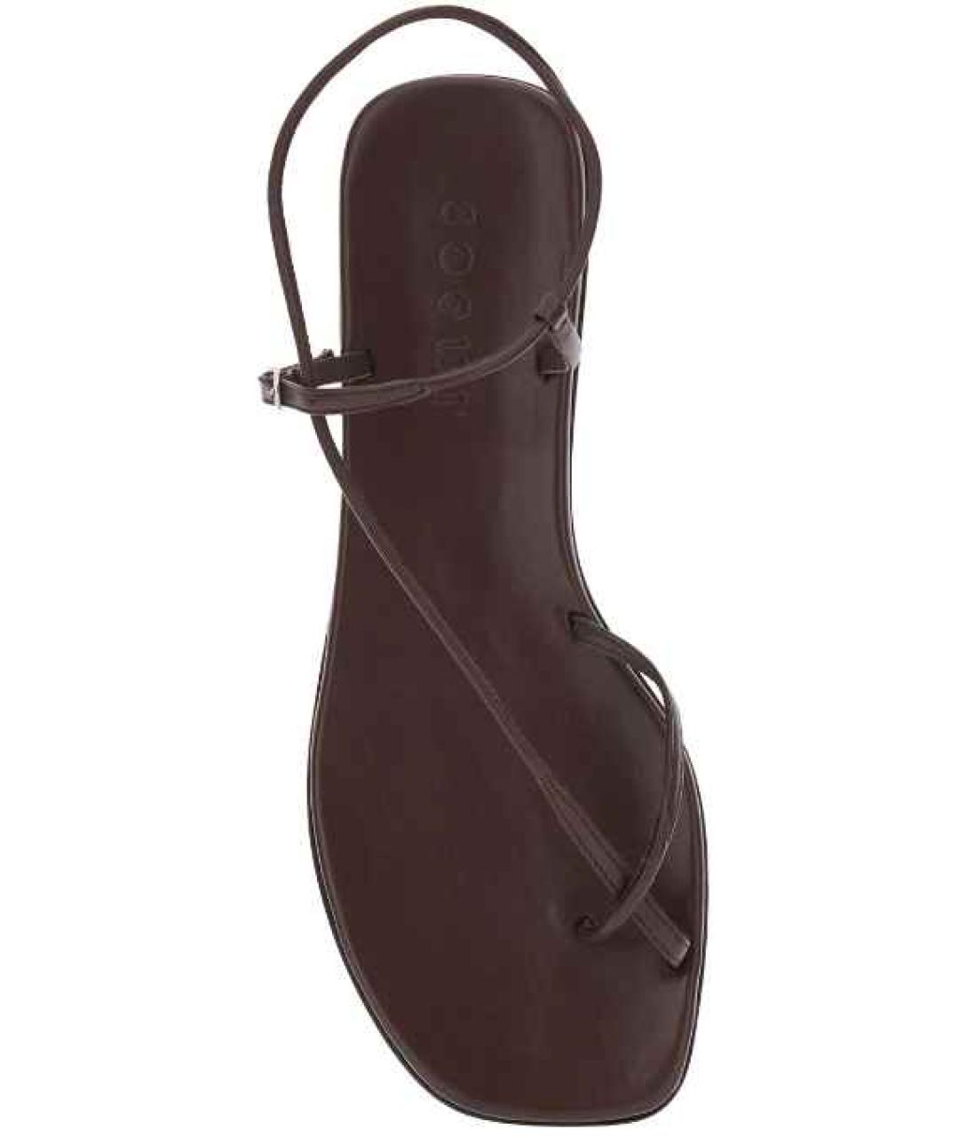 SOEUR Коричневые кожаные сандалии, фото 3