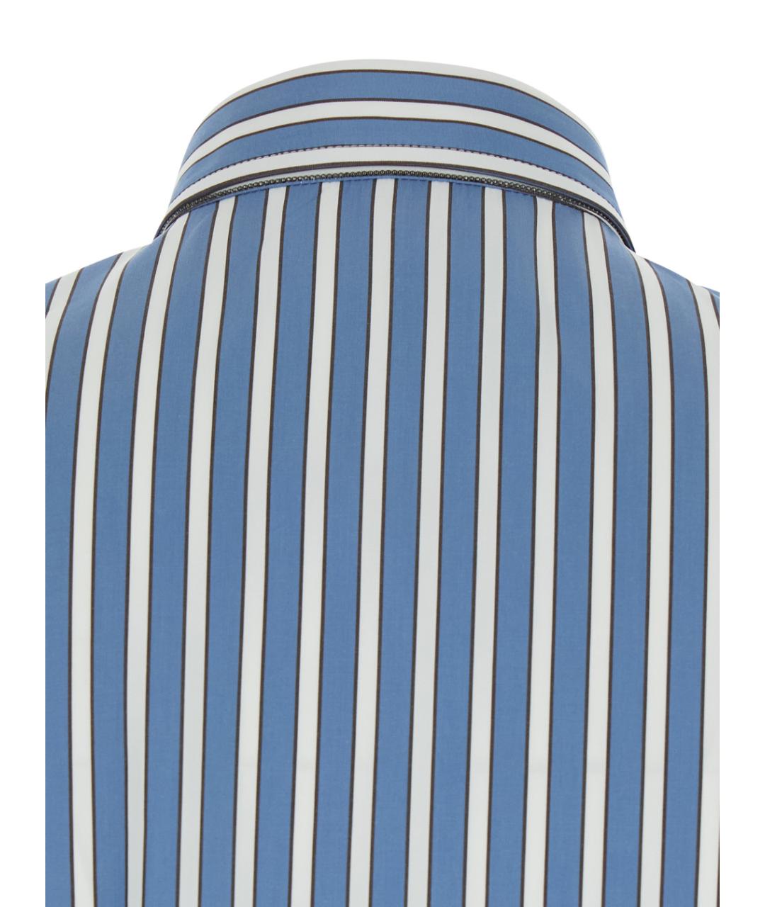 BRUNELLO CUCINELLI Синяя хлопковая рубашка, фото 3