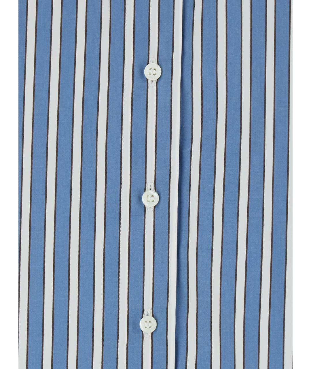 BRUNELLO CUCINELLI Синяя хлопковая рубашка, фото 4