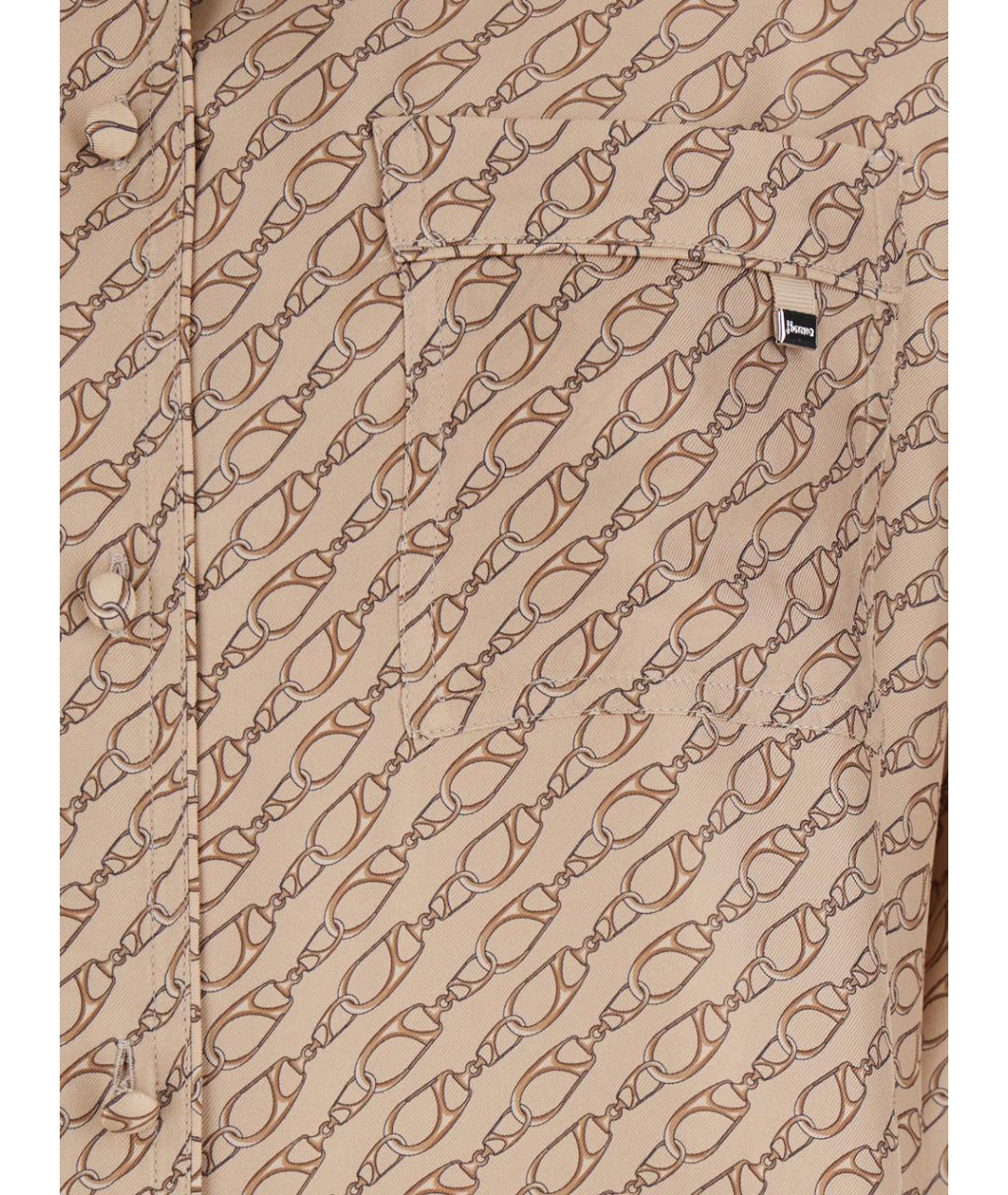 HERNO Бежевая шелковая блузы, фото 3