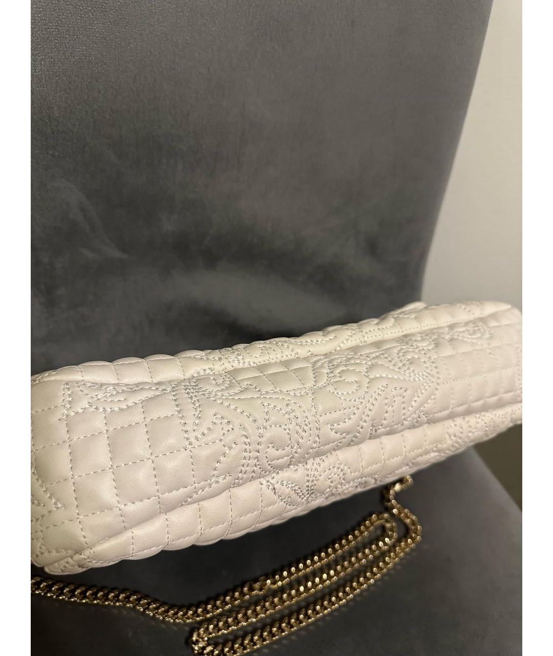 VERSACE Белая кожаная сумка через плечо, фото 7