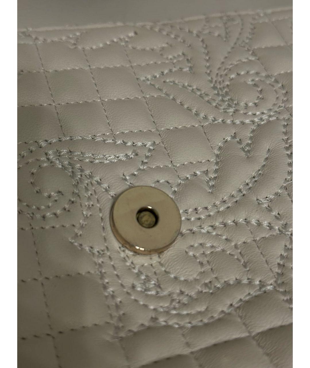 VERSACE Белая кожаная сумка через плечо, фото 4
