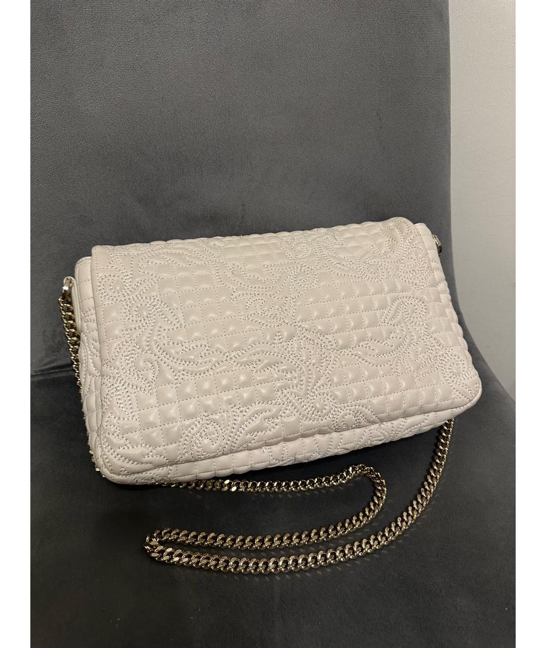 VERSACE Белая кожаная сумка через плечо, фото 2