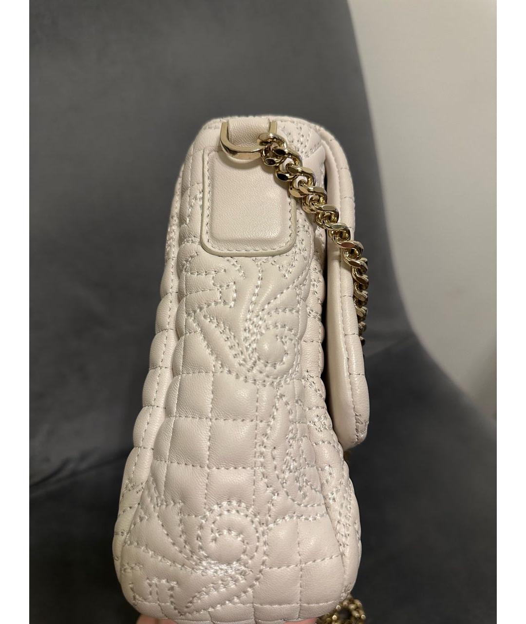 VERSACE Белая кожаная сумка через плечо, фото 6