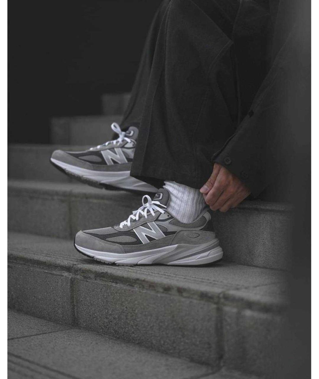 NEW BALANCE Серые низкие кроссовки / кеды, фото 2