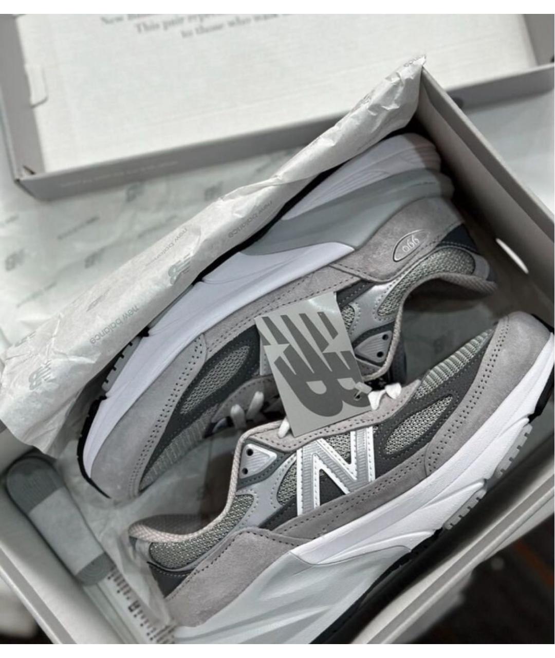 NEW BALANCE Серые низкие кроссовки / кеды, фото 5