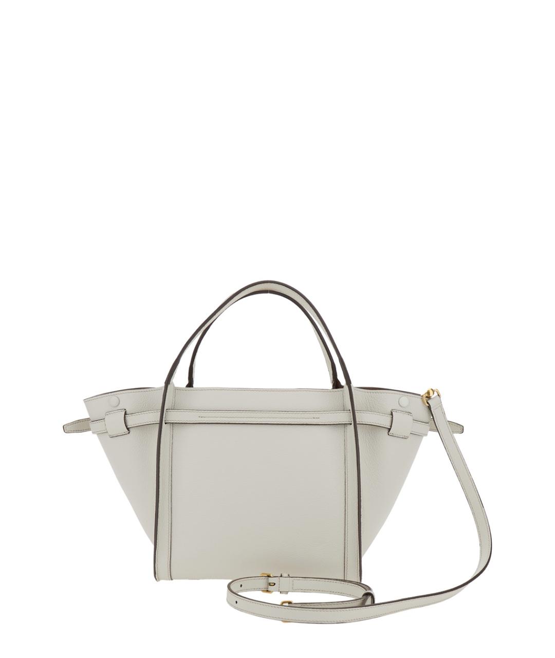 TOD'S Белая кожаная сумка тоут, фото 2