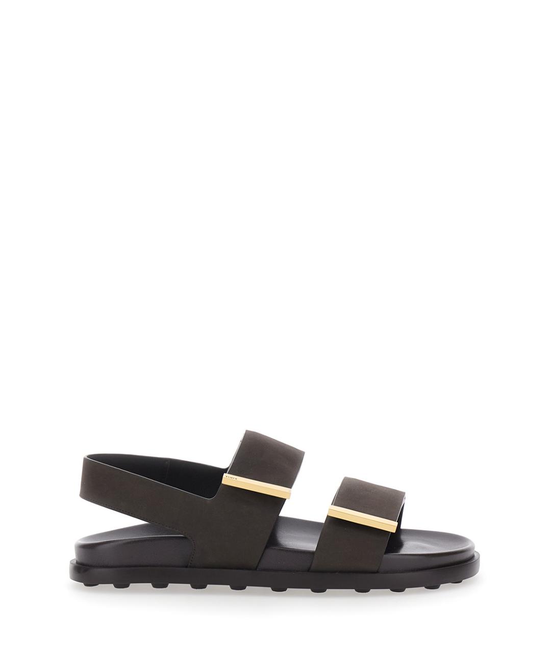 TOD'S Коричневые кожаные сандалии, фото 1