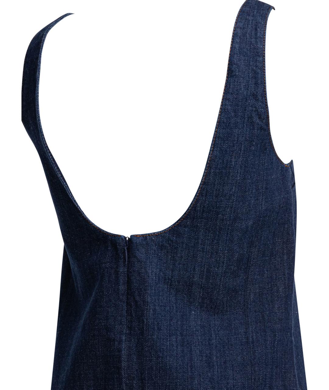 Ami Paris Синее хлопковое повседневное платье, фото 4