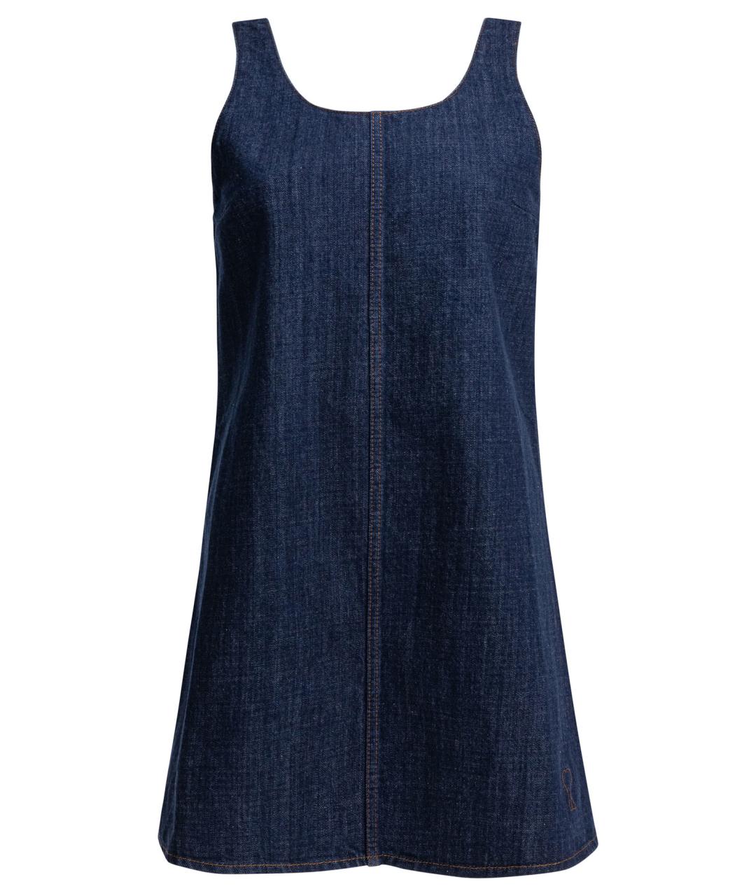 Ami Paris Синее хлопковое повседневное платье, фото 1