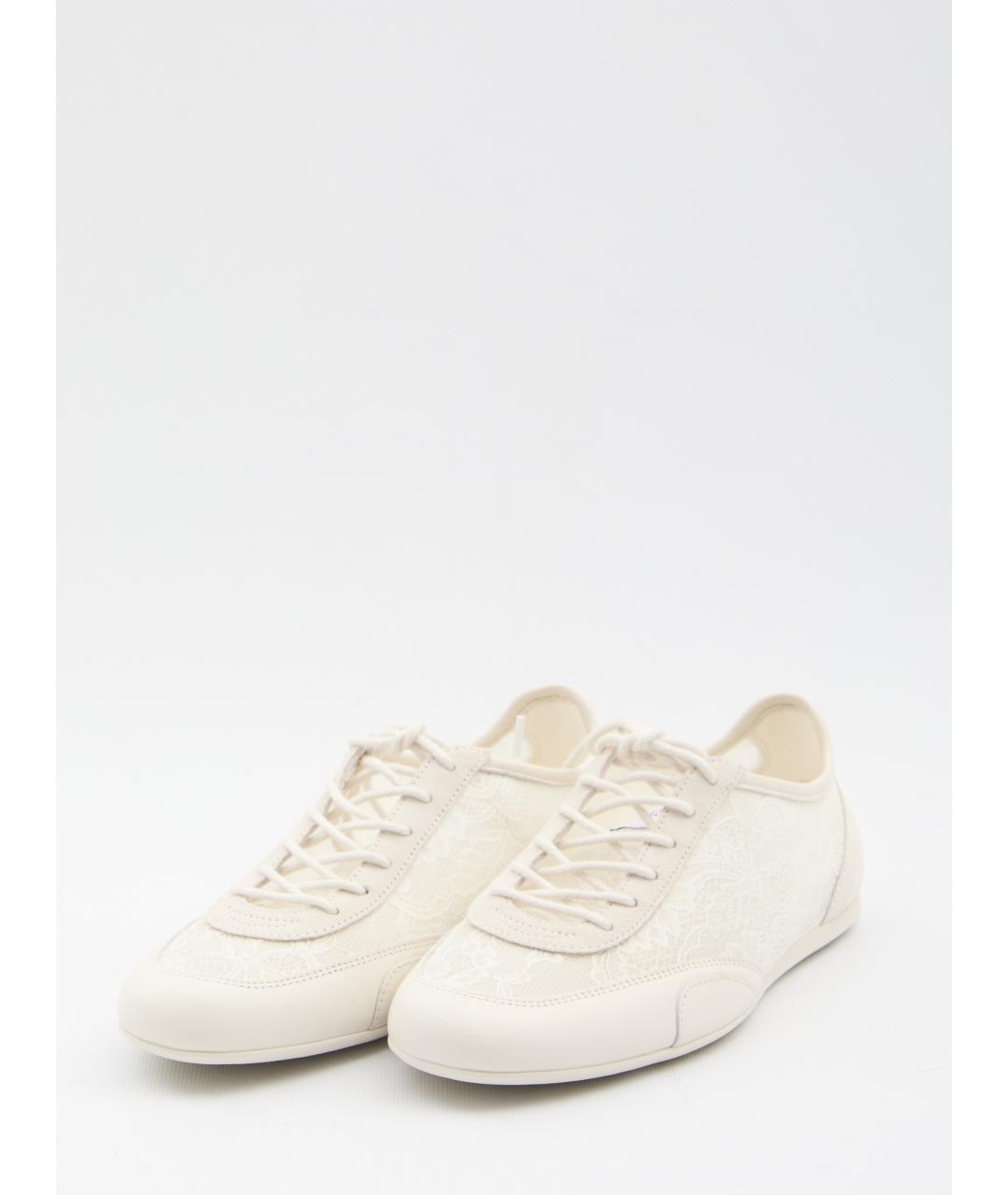 JIMMY CHOO Белые текстильные кроссовки, фото 2