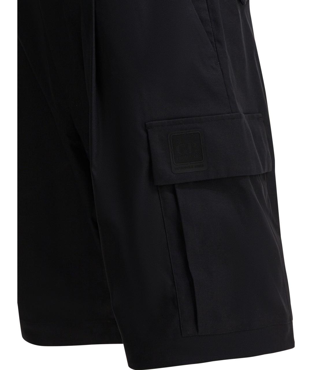 CP COMPANY Черные полиэстеровые шорты, фото 4