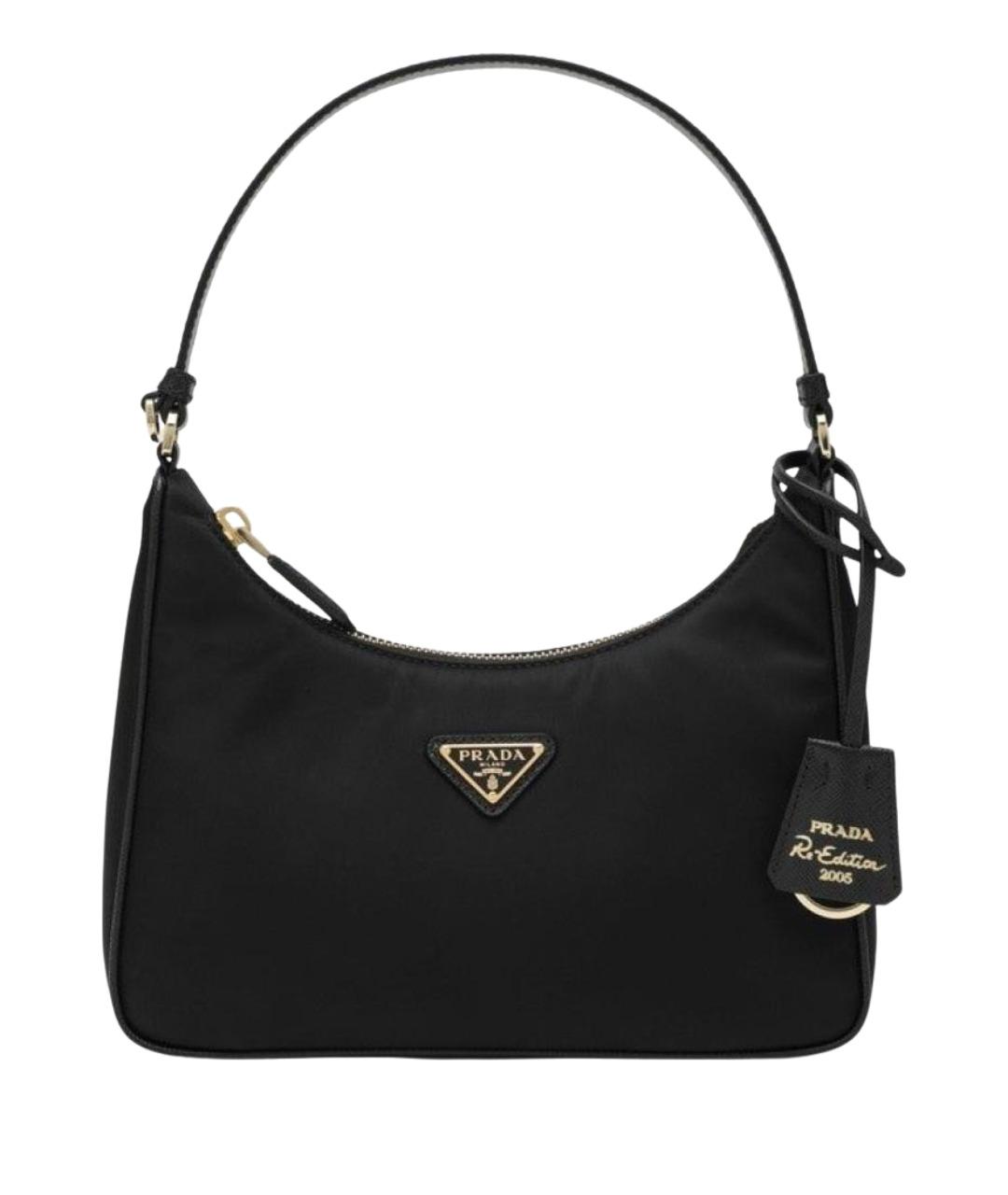 PRADA Черная синтетическая сумка через плечо, фото 1