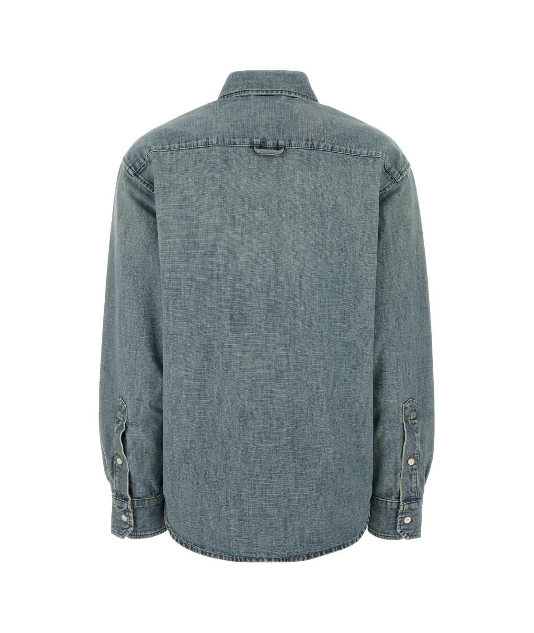 MIU MIU Синяя хлопковая рубашка, фото 2