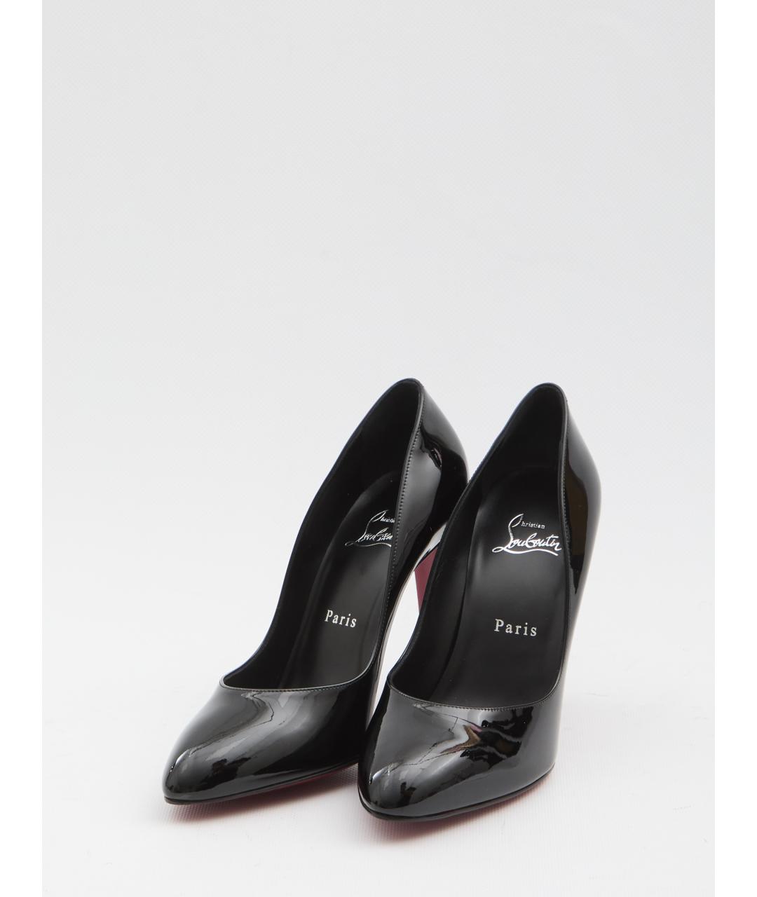 CHRISTIAN LOUBOUTIN Черные кожаные туфли, фото 2