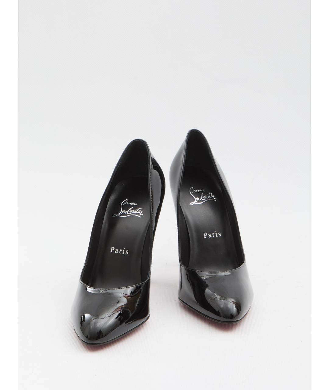 CHRISTIAN LOUBOUTIN Черные кожаные туфли, фото 5